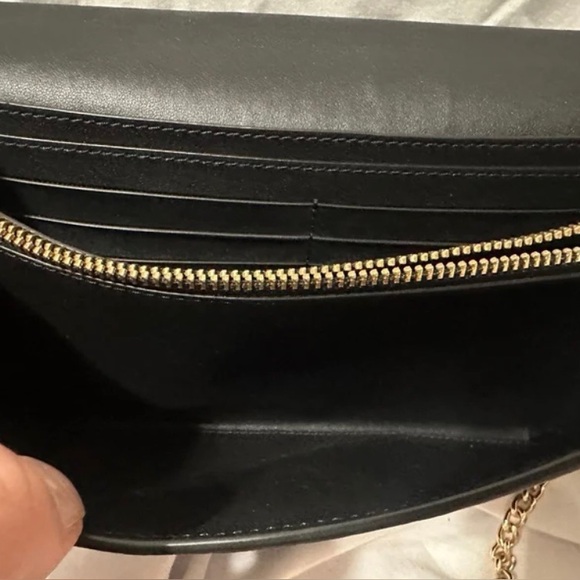 Coach Leather Crossbody Bag With Shooting Star Print, Black/Pink - Picture 5 of 6